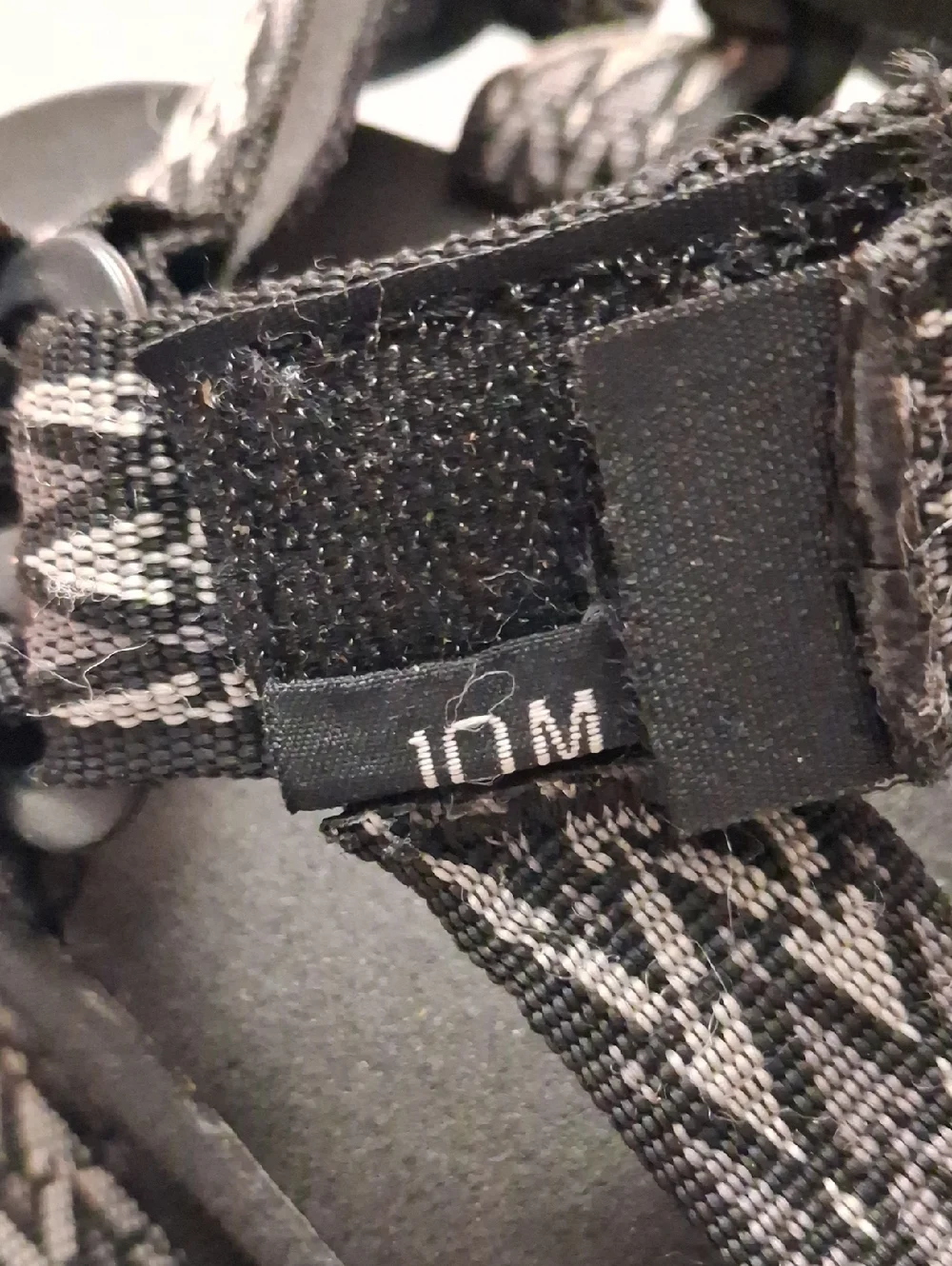Teva Size 10 men's sandal in black, gray strap with velcro adjustable strap.